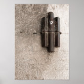 Mazuzah auf Jerusalem-Mauern Poster (Vorne)