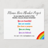 MB-Blanket-Projekt-Postkarte Postkarte (Vorderseite)