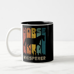 mb Vintage Pferdeflüsterer Lustig Tieraufzucht Lo Zweifarbige Tasse