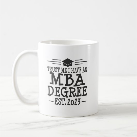 MBA Abschluss 2023 Master Business Kaffeetasse (Links)