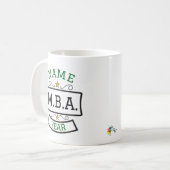 MBA-Abschluss-Geschenk für personalisierte Mug Kaffeetasse (Vorderseite Links)