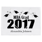 Mba-Absolvent-Abschluss-Geschenk-Tasche 2017 Große Geschenktüte (Rückseite)