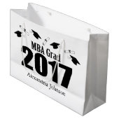 Mba-Absolvent-Abschluss-Geschenk-Tasche 2017 Große Geschenktüte (Vorderseite Schrägansicht)