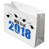 Mba-Absolvent-Abschluss-Geschenk-Tasche 2018 Große Geschenktüte (Rückseite Schrägansicht)