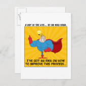 MBA-Absolventen kennen die Antworten auf alle Prob Ankündigungspostkarte (Vorne/Hinten)