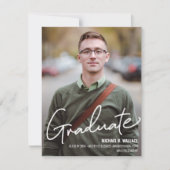 MBA Business Graduate Custom Foto Name Ankündigung (Vorderseite)