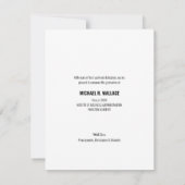 MBA Business Graduate Custom Foto Name Ankündigung (Rückseite)