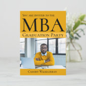 MBA Foto Abschluss Einladung (Stehend Vorderseite)