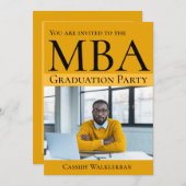 MBA Foto Abschluss Einladung (Vorne/Hinten)