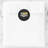 Mba Gefährlich Übergebildeter Master-Abschluss-Abs Runder Aufkleber (Tasche)