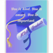 MBA-Geschenk Aufkleber (Vorderseite)
