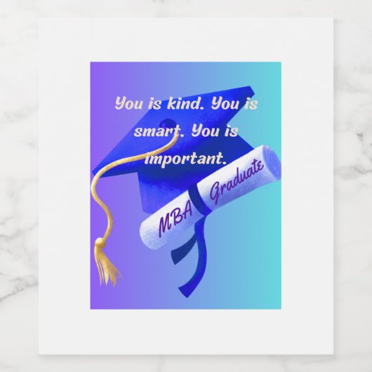 MBA-Geschenk Weinetikett (Einzelnes Label)