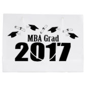 MBA Grad 2017 Abschluss Gift Bag (schwarz) Große Geschenktüte (Rückseite)