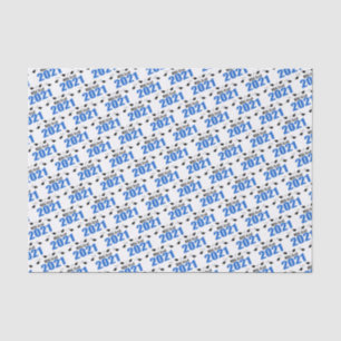 MBA Grad 2021 Abschluss Tissue Paper (Blau) Seidenpapier