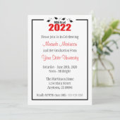 MBA Grad 2022 Abschluss Einladung (Rote Karten) (Stehend Vorderseite)