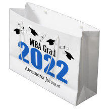MBA Grad 2022 Abschluss Gift Bag (blau)