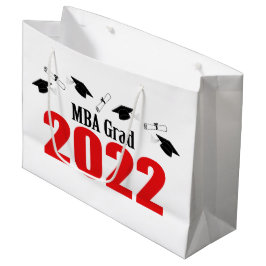 MBA Grad 2022 Abschluss Gift Bag (rot) Große Geschenktüte