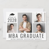 MBA Graduate 5 Foto Master Grad Abschluss Ankündigung (Vorderseite)