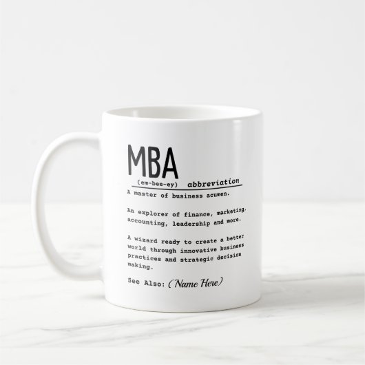 MBA KAFFEETASSE (Links)