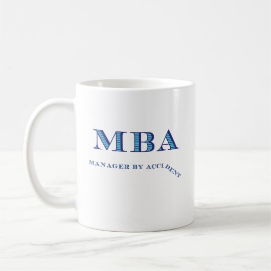 MBA-Manager zufällig Kaffeetasse (Links)