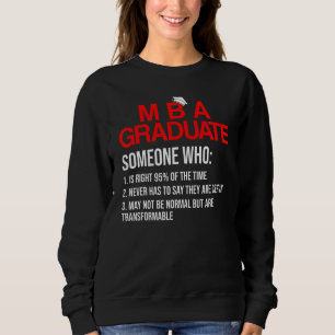 MBA Student Business Degree Abschluss Sweatshirt