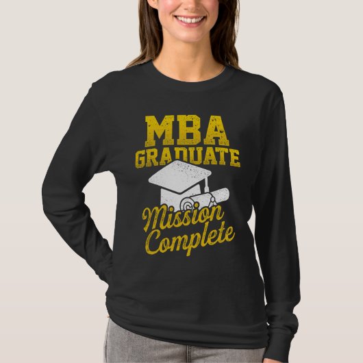 MBA Student Study Cap Business Degree Graduation T-Shirt (Vorderseite)