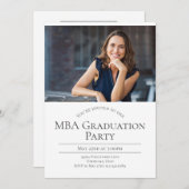 MBA Zwei Foto Abschluss Einladung (Vorne/Hinten)