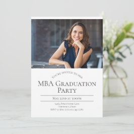 MBA Zwei Foto Abschluss Einladung