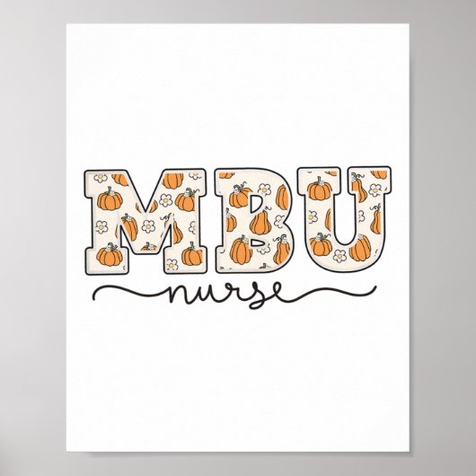 Mbu Nurse Pumpkin Fall Mother Poster (Vorne)