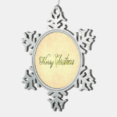 MC Begrüßung Schneeflocken Zinn-Ornament (Rechts)