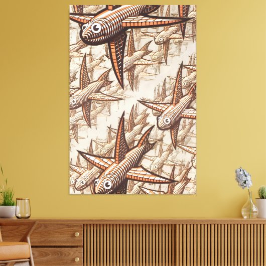 MC Escher art Leinwanddruck (Insitu (Wohnzimmer))