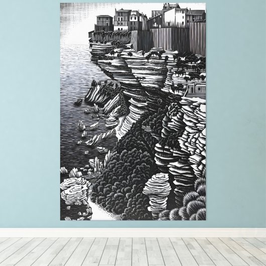 MC Escher art style Leinwanddruck (Insitu (Holzboden))