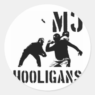 MC HOOLIGANS RUNDER AUFKLEBER