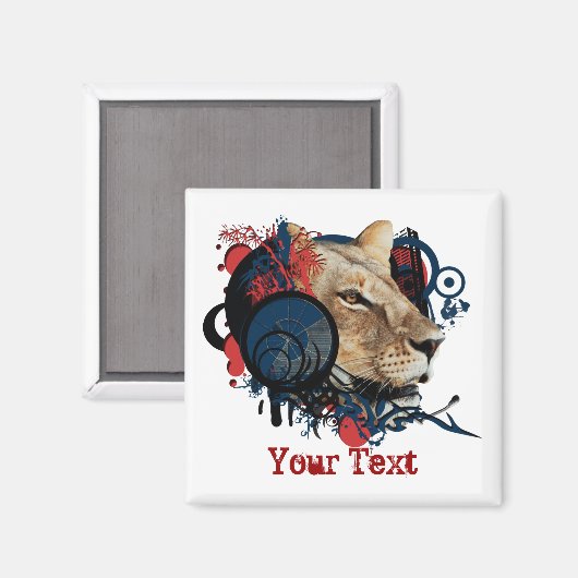 MC King - Safari-Kühlschrankmagnet Magnet (Vorderseite/Rückseite)