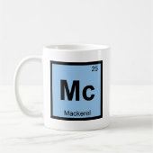 Mc - Makrelen-Fisch-Chemie-Periodensystem-Symbol Kaffeetasse (Links)