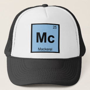 Mc - Makrelen-Fisch-Chemie Periodensystem-Symbol Truckerkappe