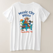 MC Phins Women's Plus Back Logo T - Shirt (Design Rückseite)