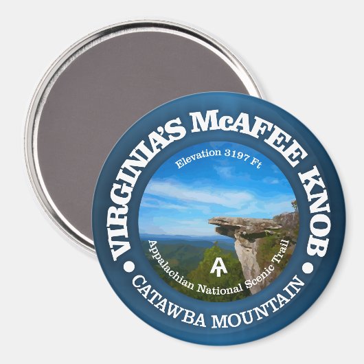 McAfee Knob Magnet (Vorderseite/Rückseite)