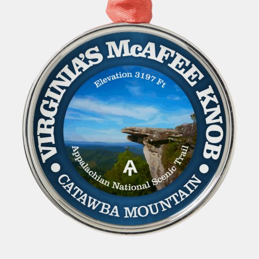 McAfee Knob Ornament Aus Metall (Vorne)