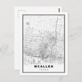 McAllen Map Postkarte (Vorne/Hinten)