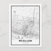 McAllen Map Postkarte (Vorderseite)