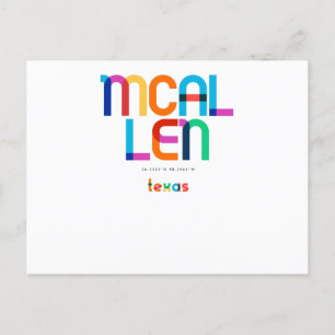 Mcallen Texas Mid Century, Pop Art, Postkarte