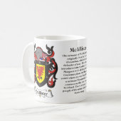 McAllister Familien-Wappen Tasse (Vorderseite Links)