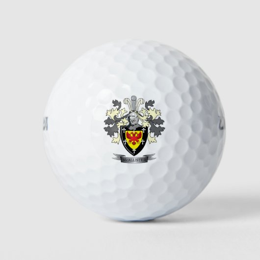 McAllister Familienwappen Coat of Arms Golfball (Vorderseite)