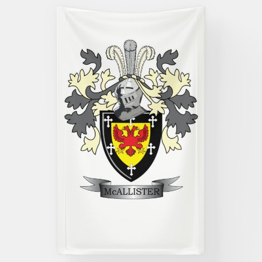 McAllister Familienwappen-Wappen Banner (Vertikal)