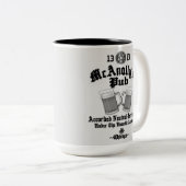 McAnally's Pub Black Logo Zweifarbige Tasse (VorderseiteRechts)
