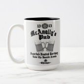 McAnally's Pub Black Logo Zweifarbige Tasse (Links)