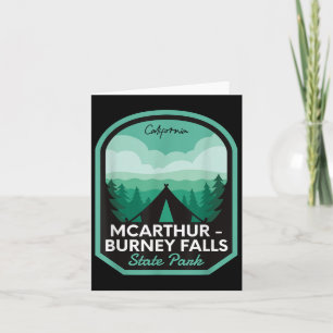 Mcarthur Burney Falls Staat Park Ca Camping Karte