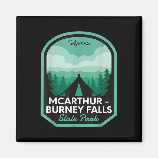Mcarthur Burney Falls Staat Park Ca Camping Magnet (Vorne)