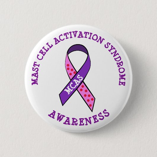 MCAS Mast Cell Activation Syndrome Awareness Button (Vorderseite)